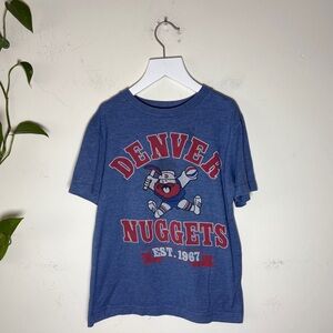 NBA Denver Nuggets Kids Vintage Look Soft Blue Tee {8}